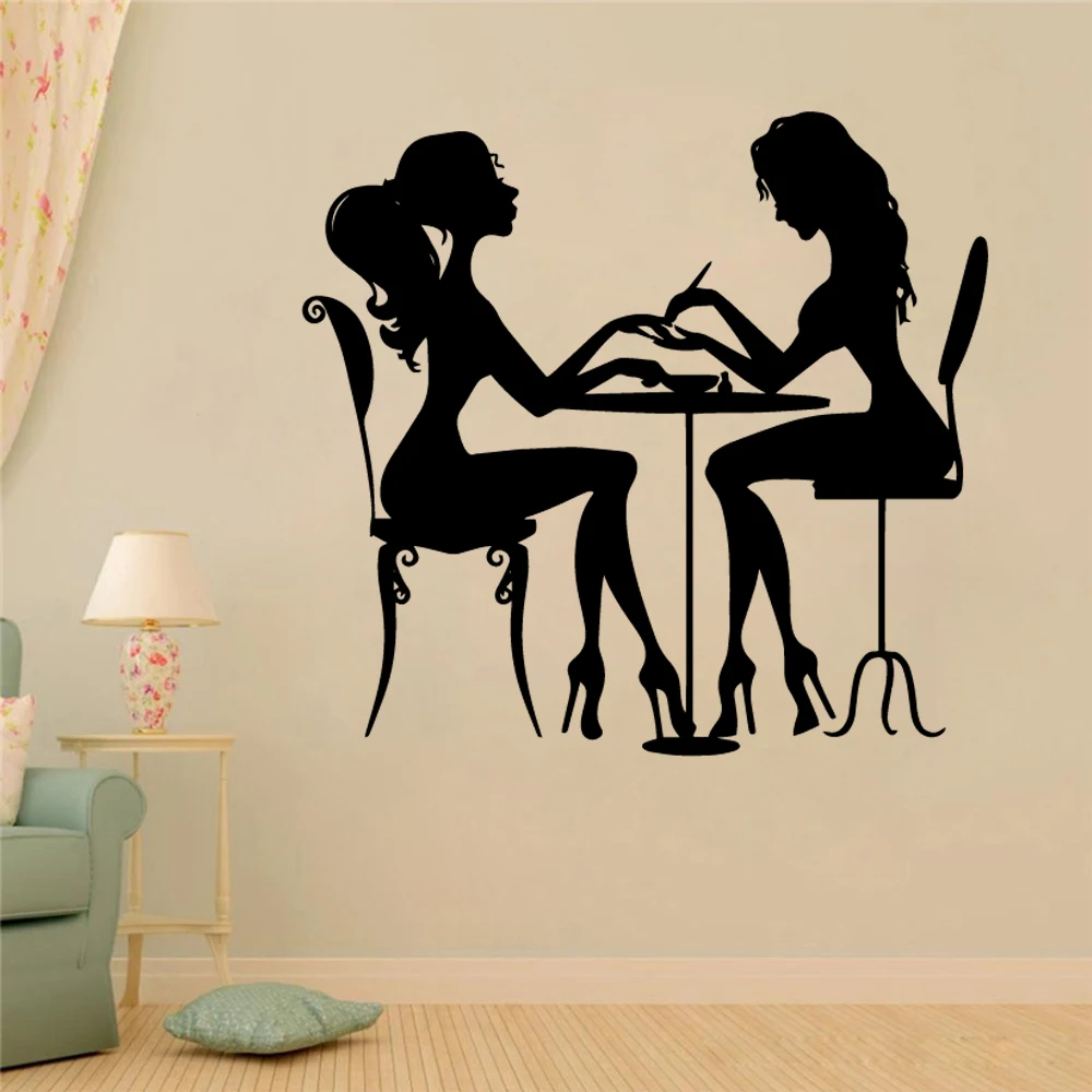 

Nail Beauty Salon Vinyl Removable Wall Sticker Wall Decor Art Wall Decals Nail Salons Decoration Accessories Stickers Mural
