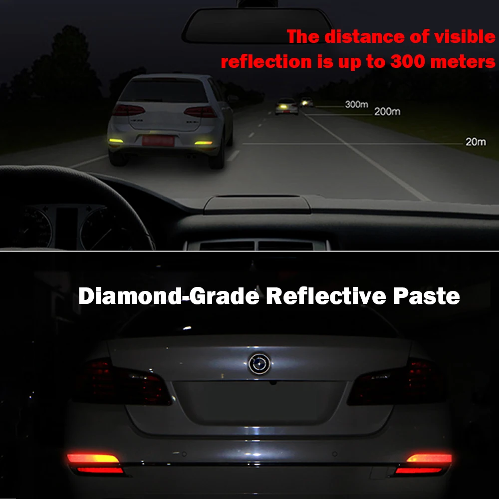 2 шт. универсальная Светоотражающая наклейка для автомобиля предупреждающая