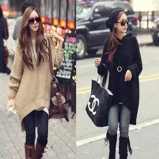 Free shipping sweaters Quality goods pure color lap irregular loose hooded sweater wool dress|dress spike|sweater tunic dressdress up a dog |