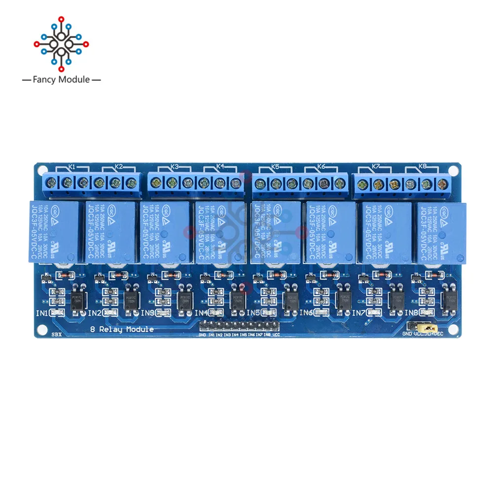 Плата релейного модуля для Arduino 5 В 8 каналов 10 А 250 переменного тока 30 постоянного