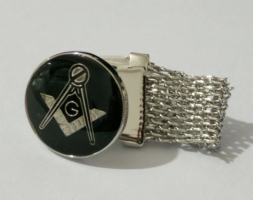 Мужские Запонки Freemasons запонки с символом цепи 15 мм|Зажимы для галстука и запонки|