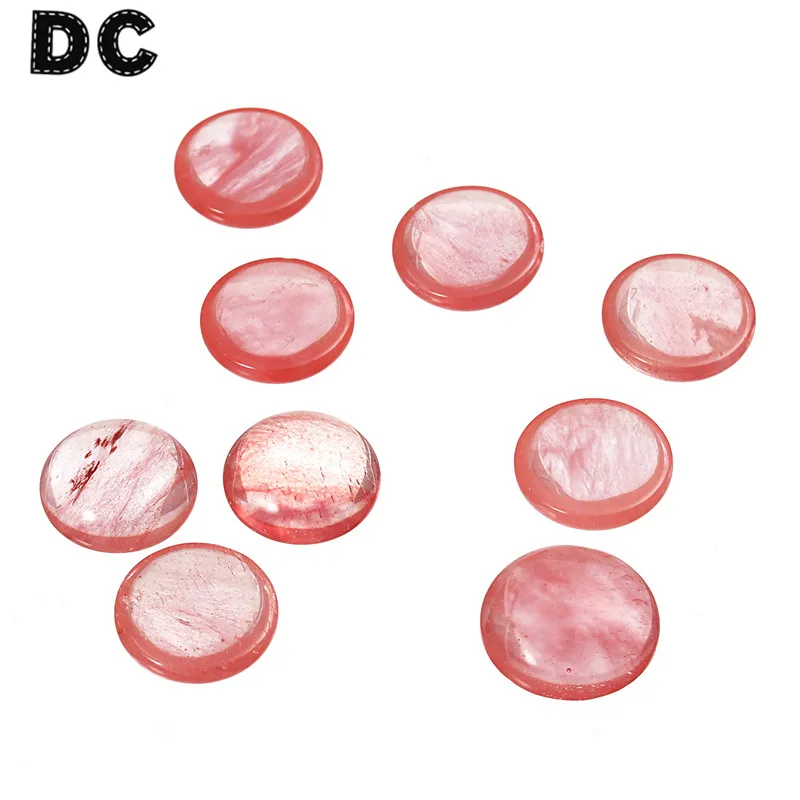 

5-10pcs/lot Big Watemelon Crystal Quartz Cabochon Dome Beads 4-25mm fit DIY Necklace Bracelet Jewelry Making F5423