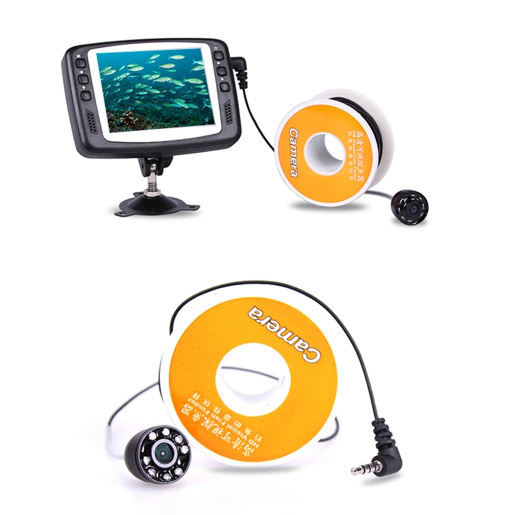 Visual Boat Fishing Finder with Underwater Camera 3.5 Inch Color LCD Monitor 15m Cable