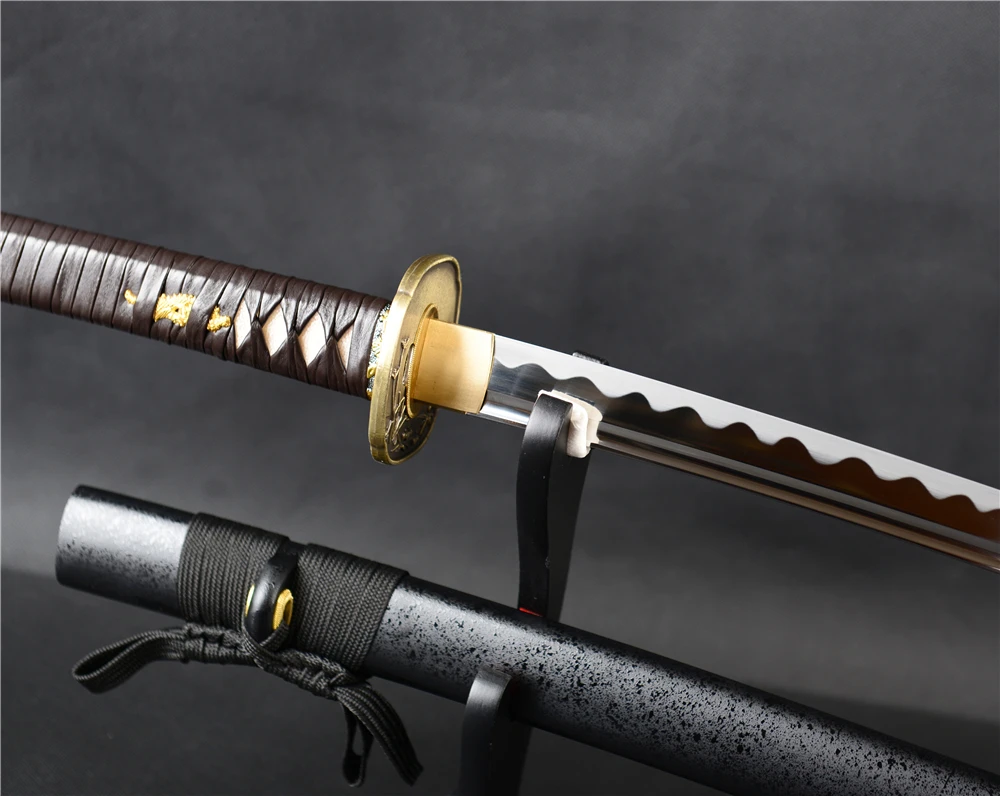 Марганцевые мечи Brandon острый Самурай катана ручная работа японский боевой меч