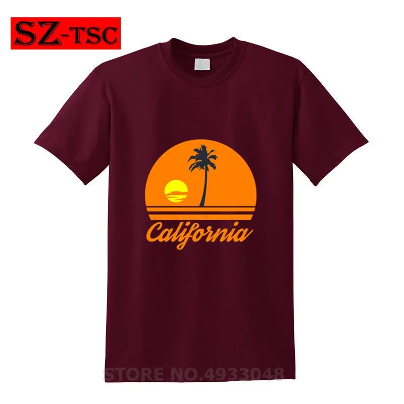 Famicom футболка California футболки "закат" негабаритная уличная футболка рубашка хлопок короткий рукав Забавный принт Женская футболка XXXL - Цвет: 15