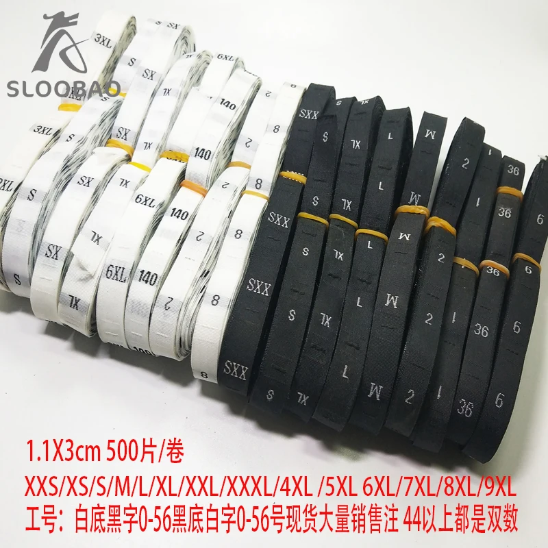 Тканые ярлыки для одежды сумки обувь одежда аксессуары 500 шт./лот|size labels|size tagslabel