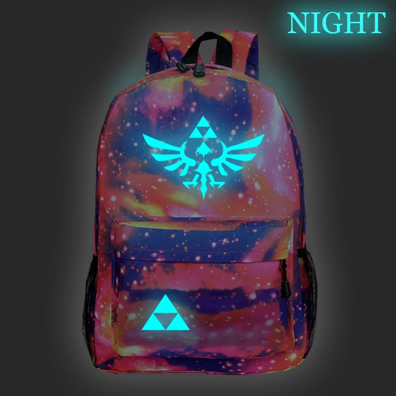 Легенда о Зельде, Светящийся рюкзак, школьные сумки, модный узор, для студентов, мальчиков, девочек, рюкзак для путешествий, ранец для мужчин и женщин