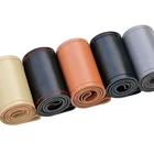 Оплетка на руль автомобиля, из мягкой кожи, с иголкой и ниткой