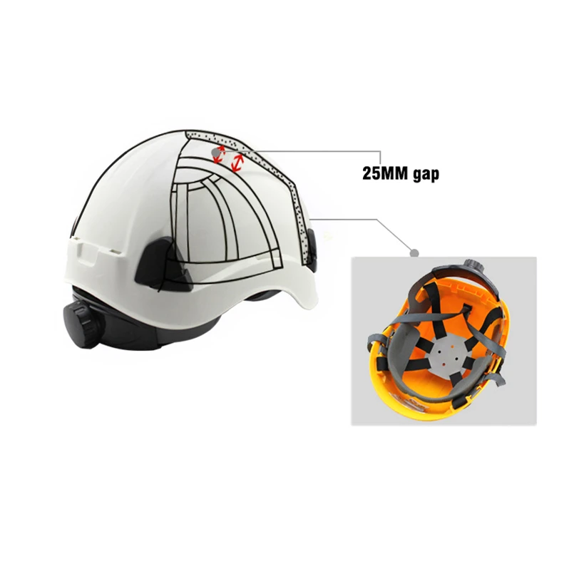 

CK Tech. Safety Helmet Hard Hat ABS Insulation Construction Protect Helmets Work Cap Breathable Engineering Power Rescue Helmet