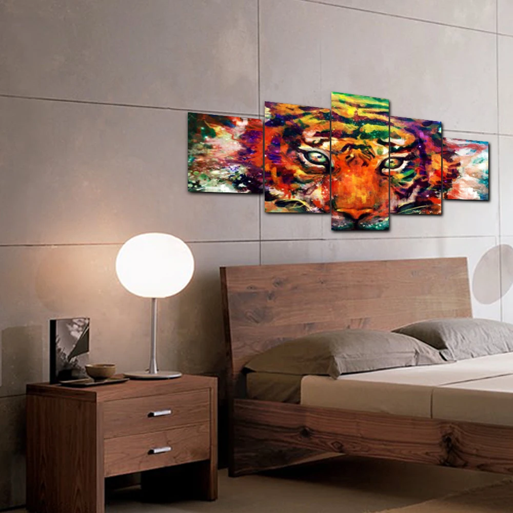 Абстрактные наклейки для детской с животными винтажная картина маслом плакат