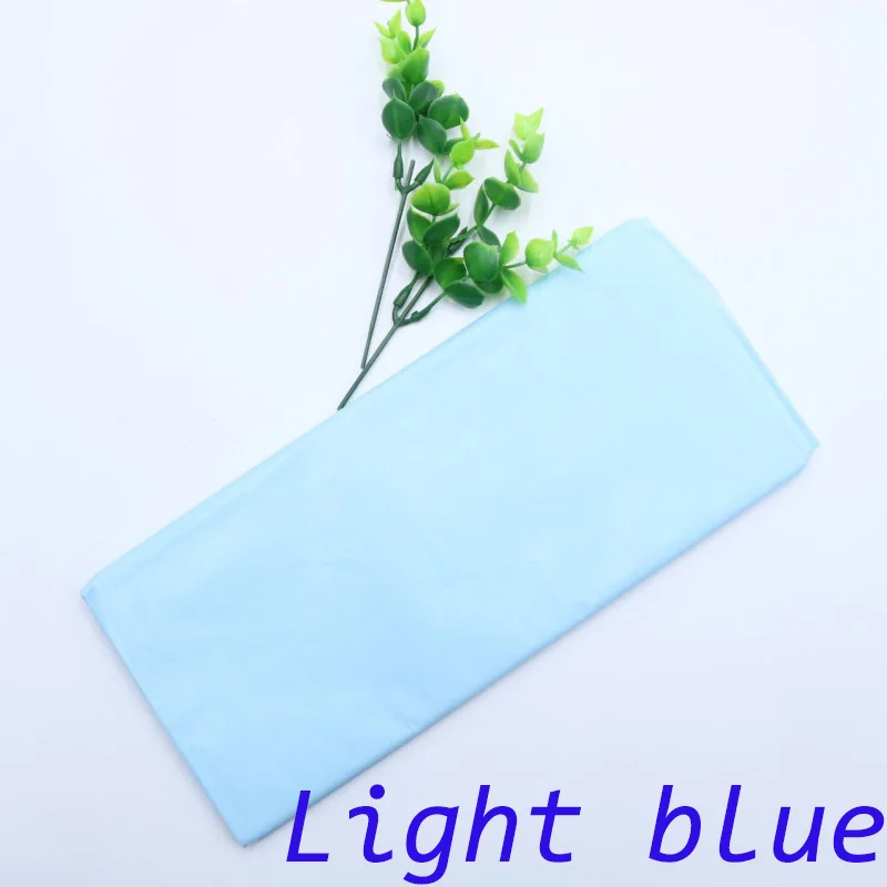 Light blue 10 шт./пакет 50x66 см подарочная упаковка ремесло папиросной бумаги цветок оберточной бумаги рулона бумаги вина рубашка Обувь Одежда упаковочная упаковка - Цвет: Light blue