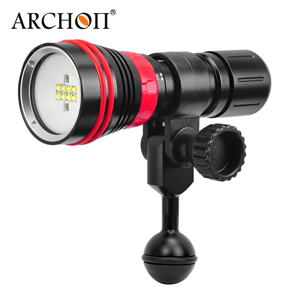 ARCHON D26VR W32VR 2000 люмен белый и красный светодиодный подводная фотография видео светодиодный фонарик для подводного плавания