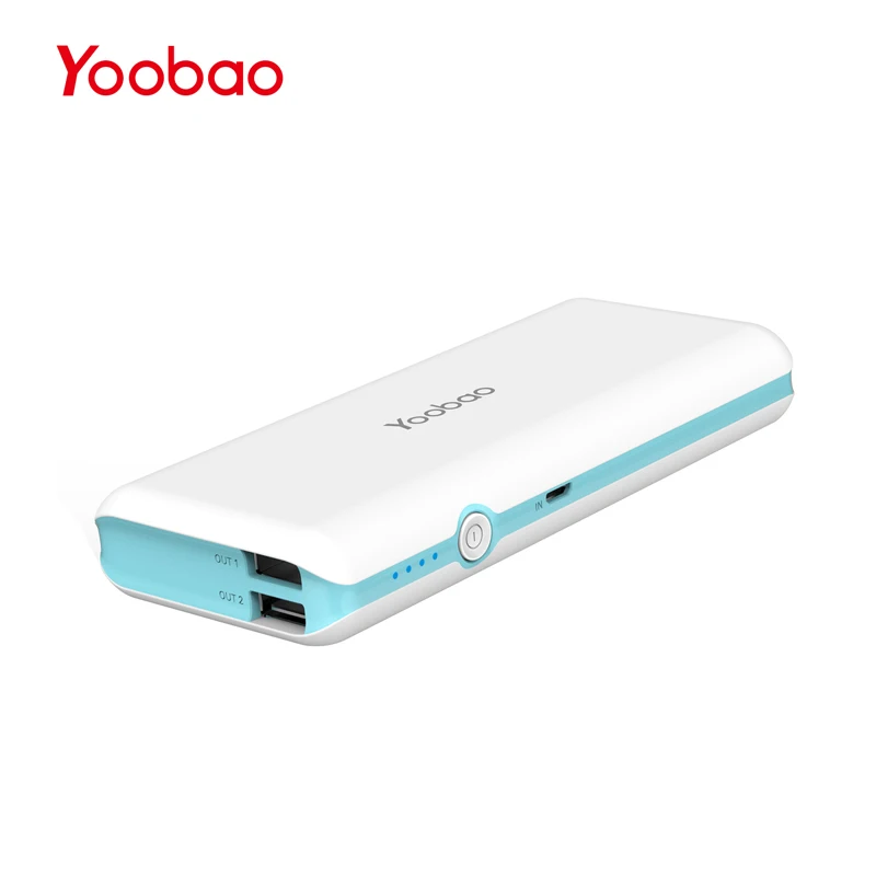 Yoobao M10Pro портативное зарядное устройство для телефона 10000 мАч двойной USB выход резервный Аккумуляторный блок 18650 зарядное устройство для iPhone 7 samsung планшет - Цвет: Blue