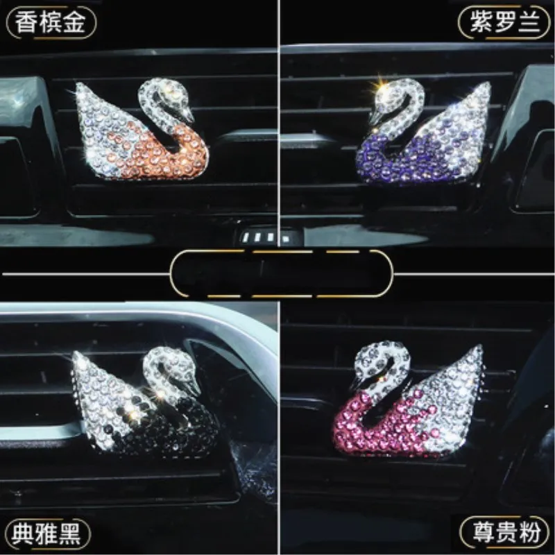 2 шт. лебедь форма карты клип автомобиль Стайлинг алмаз авто запчасти автомобиля