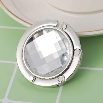 White 1PC Портативная Металлическая складная сумка, кошелек, настенный крючок, вешалка для сумки, органайзер, кошелек, крючок, держатель для сумки, сумка, складной крючок для стола - Цвет: White 1PC