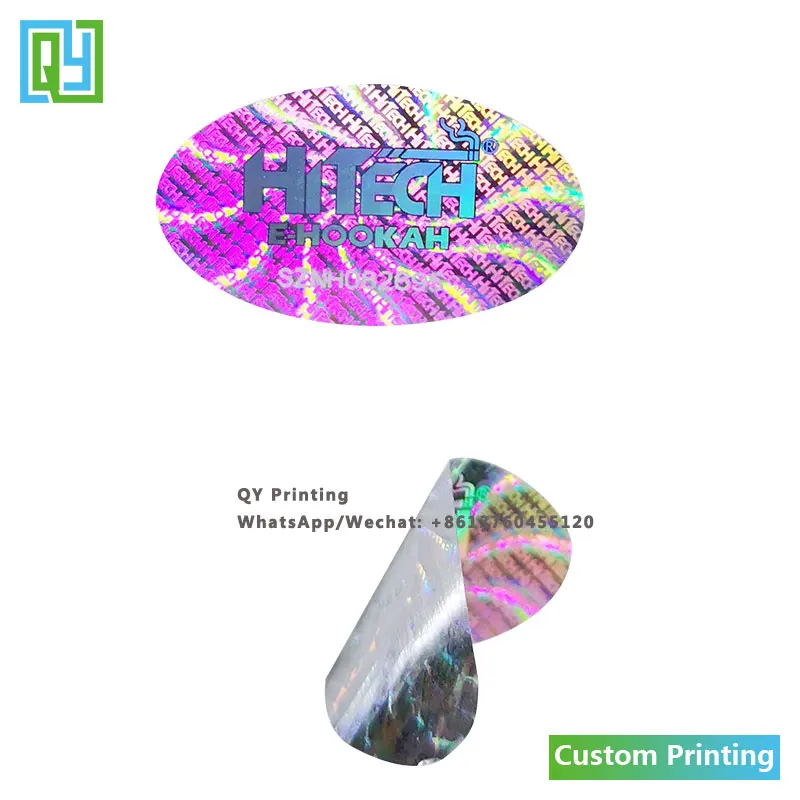 10000pcs 26x15mm Free Shipping Custom Printing Serial Number Hologram Stickers 3D Serial Foil Labels Oval Packaging Sealing Tags