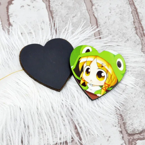 Сублимационные пустые магниты на холодильник &quotсделай сам&quot деревянные сердца