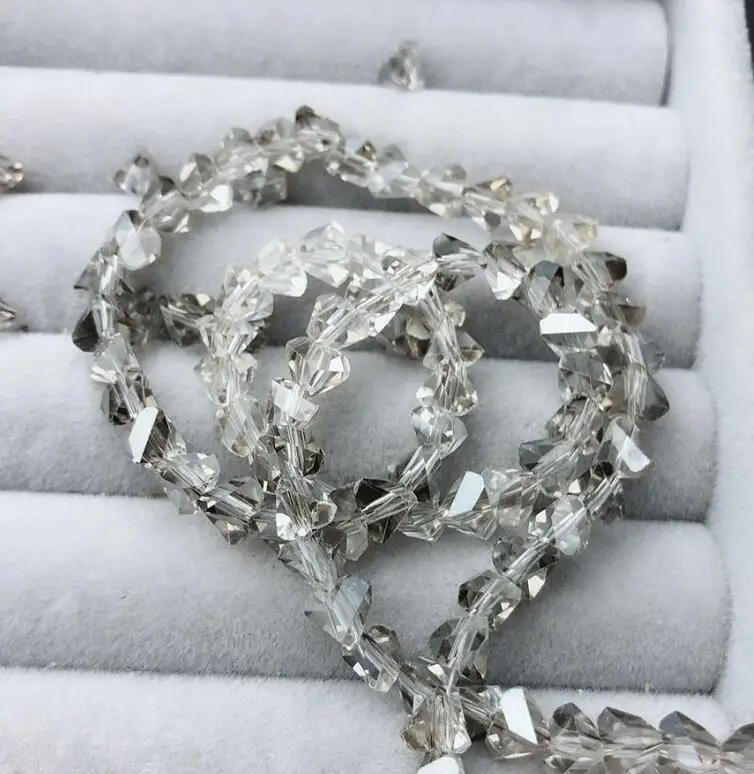 c23 diamond black DIY браслет из драгоценных камней 3d хрустальные бусины 2 отверстия, 145 шт./лот, 4 мм 6 мм Круглый угол тетраэдрон аксессуары для одежды ремесло - Цвет: c23 diamond black