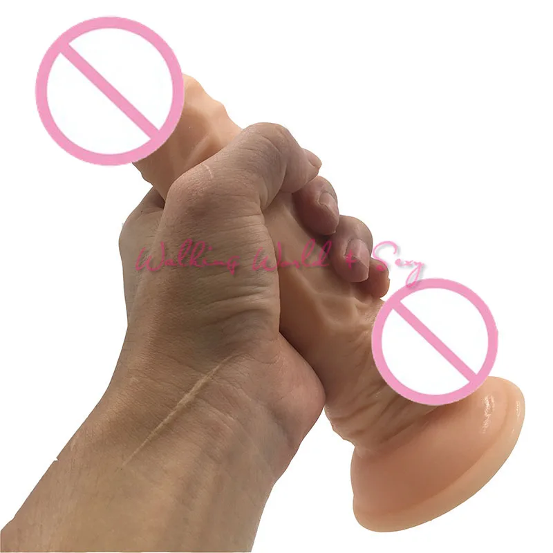 Искусственный гибкий Пенис с сильной присоской 20*4 см|realistic dildo for woman|huge realistic