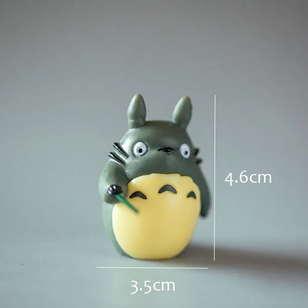 fishing totoro big BAIUFOR миниатюрные животные Мультяшные девушки милый Тоторо Фигурки фигурки мини садовый Декор DIY ландшафт с террариумом фигурки - Цвет: fishing totoro big