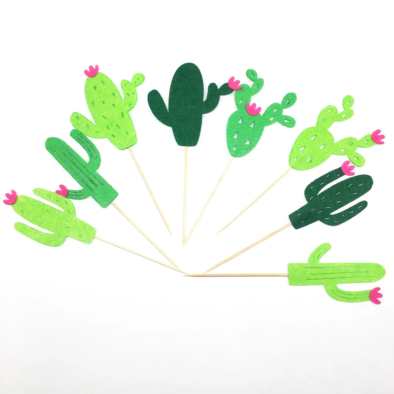 8 шт. Топпер для капкейков С КАКТУСОМ украшения торта на свадьбу день рождения