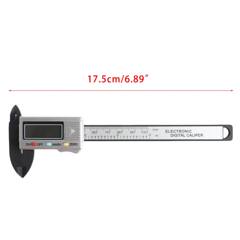 

100mm 4inch LCD Digital Electronic Carbon Fiber Vernier Caliper Gauge Micrometer