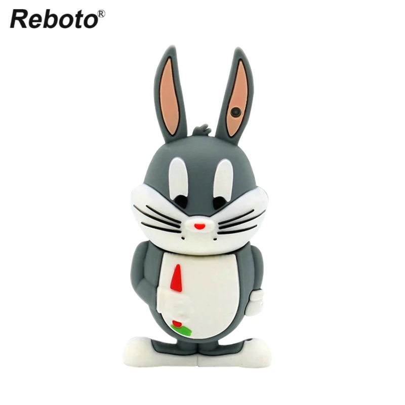 USB флеш накопитель Reboto с мультипликационным принтом мистер кролик 32 ГБ 16 2 0 64 8 4