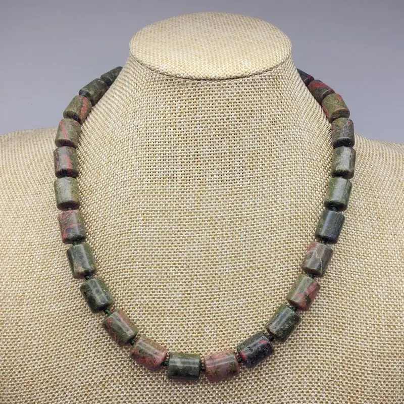 Ожерелье-чокер женское из натурального камня разноцветное колье с узелком кулон