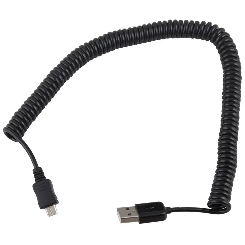 10 футов 3 м пружинный Спиральный USB 2 0 штекер к Micro 5 контактный кабель для