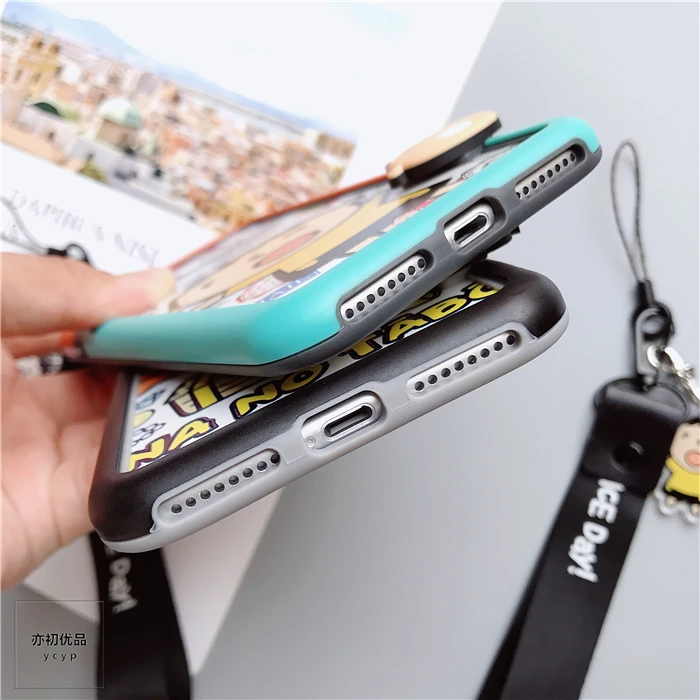 Для iphone XS Max милые Монстры закаленное стекло flim для iphone X XS XR 6 6S 7 8plus мультфильм Сейлор Мун чехол+ бампер+ ремни