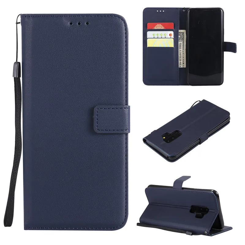 Dark Blue Кожаный чехол для телефона для samsung Galaxy S9 S8 Plus S6 S7 Edge S5 S4 S3 Mini Grand Prime Note 9 8 5 флип-кошелек держатель для карт - Цвет: Dark Blue