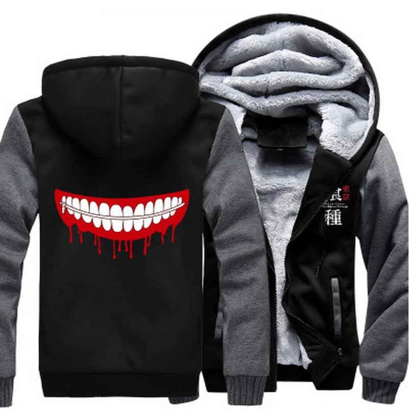 Мужские и женские толстовки американского размера аниме Tokyo Ghoul Ken Kaneki куртка