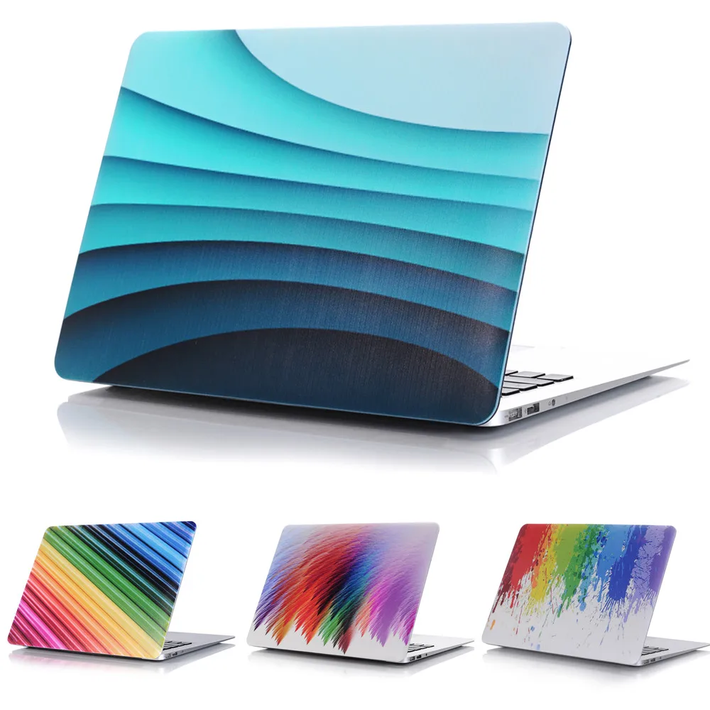 Масляная живопись Радуга стиль защитный жесткий чехол для MacBook 12 дюймов Air 11 13 Pro 15