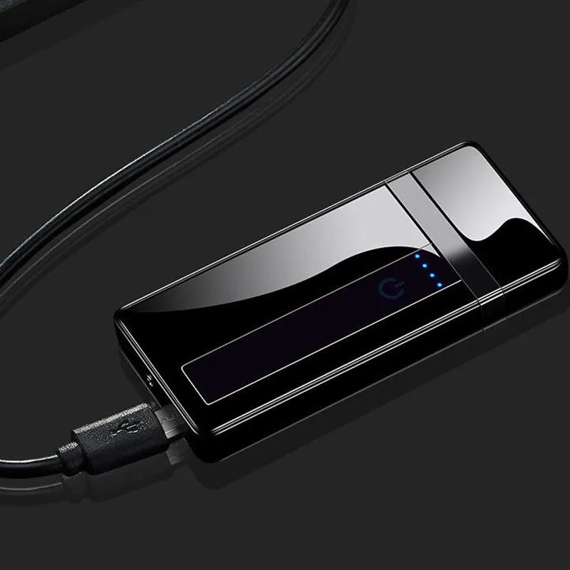 Сигарета с зарядкой от USB Зажигалка сенсорный экран переключатель ветрозащитный