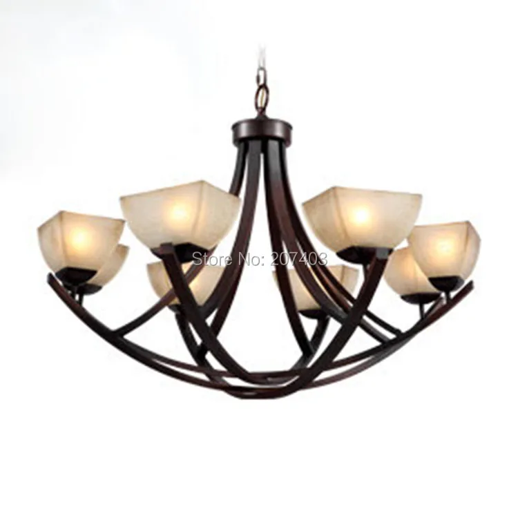 Деревенская кованая люстра освещение Европейский американский Ретро для
