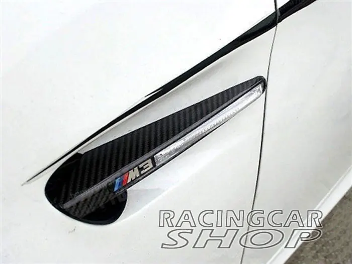 Настоящее углеродное волокно боковое крыло Vent Cover 1 пара для BMW 3 Series E90 E92 E93 M3 2D 4D 08 13