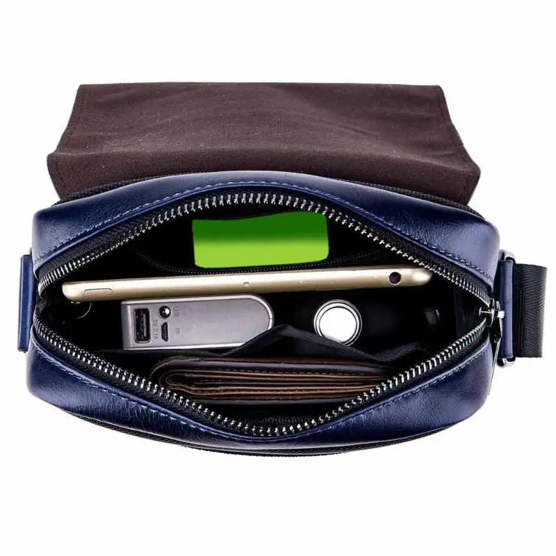 Brand Genuine Leather men's Crossbody Bag cow leather Shoulder Vintage Messenger Handbags for Men High Quality Casual Bag