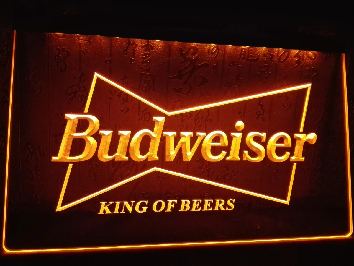LE009 Budweiser Король пивной бар Паб Клуб светодиодный неоновый светильник знак|sign