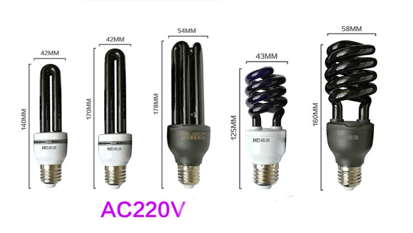 AC220V ультрафиолетовая лампа фиолетовый UV светильник 15/20 Вт, 30 Вт, 40 Вт черный светильник бактерицидные лампы сельскохозяйственных культур Насекомых ловушка лампа для фермер