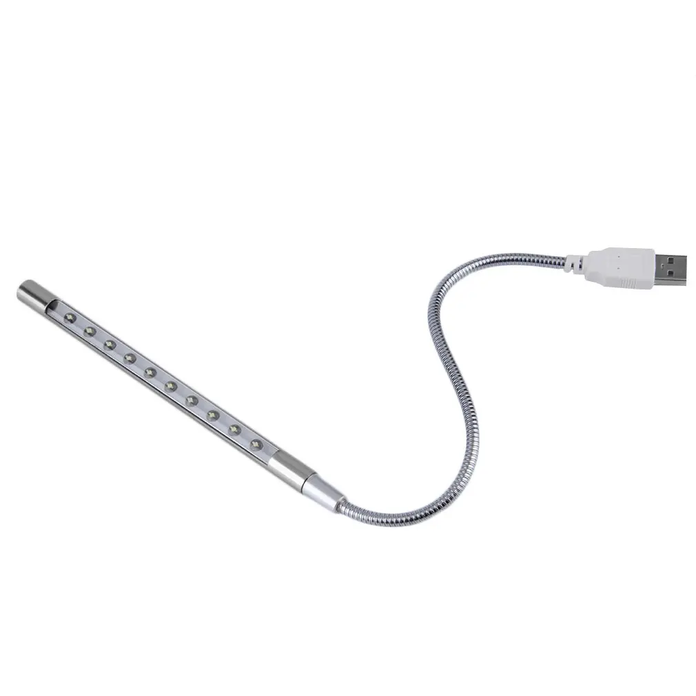 Мини настольная лампа USB Светодиодная гибкая для ноутбука портативная