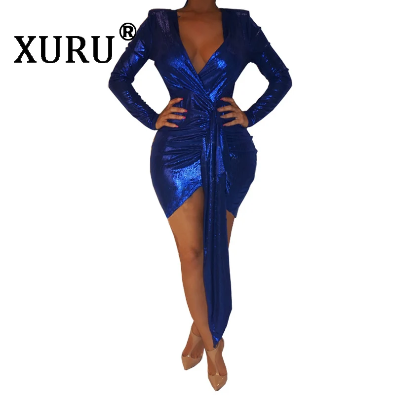 Платье женское летнее с V-образным вырезом фиолетовое зеленое синее | Женская