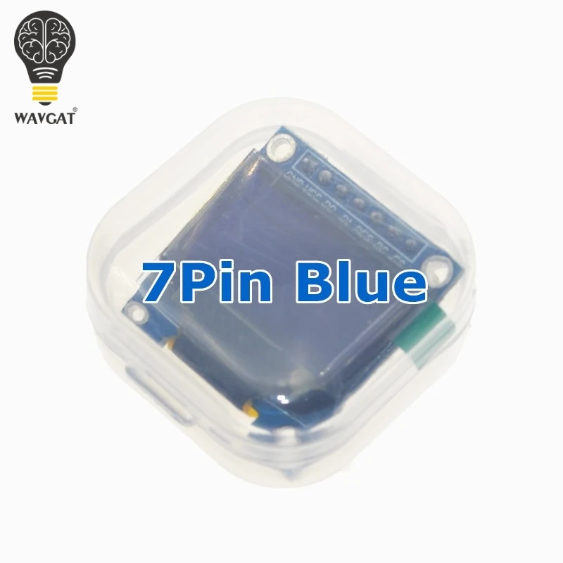 Модуль дисплея WAVGAT 0 96 дюйма SPI OLED синий цвет 128X64 7Pin чип драйвера SSD1306 для