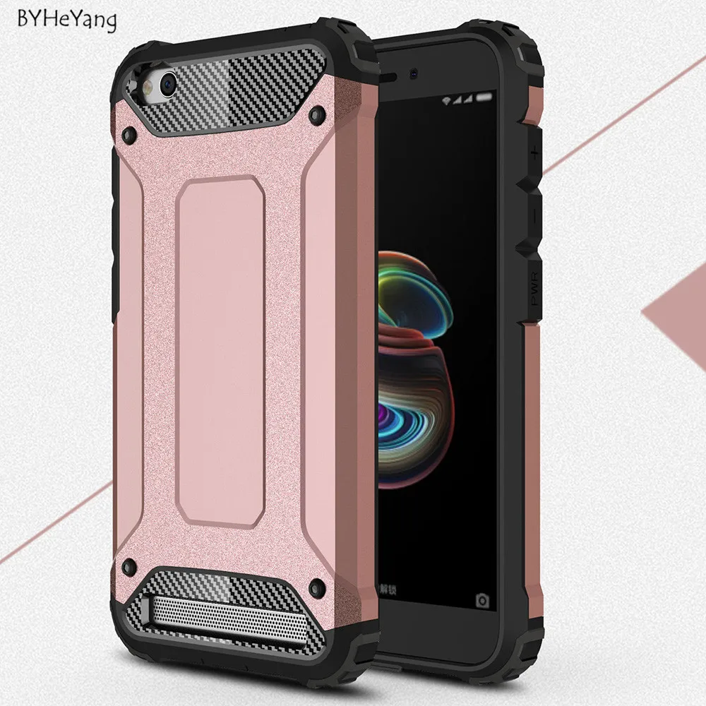 BYHeYang For Xiaomi Redmi 5A Case Cover 5.0inch Hybrid Tough Shockproof Armor Hard Phone Cases 5a Fundas |
