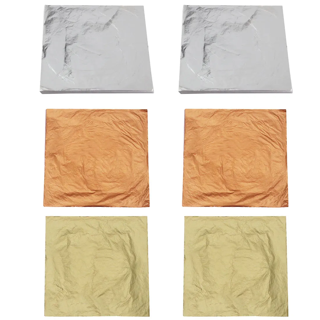 100 шт. имитация золота и серебра медная фольга лист металлическая горячее