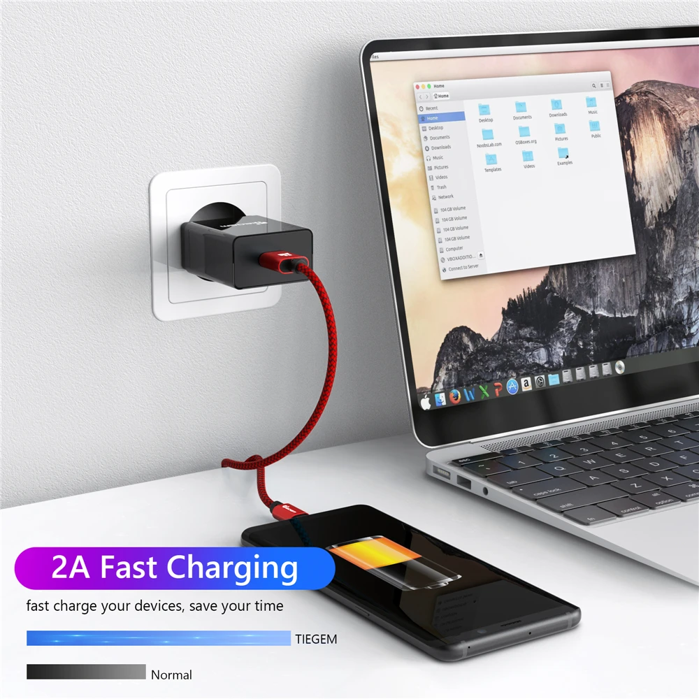 TIEGEM Micro USB кабель 2A нейлон Быстрая зарядка USB кабель для передачи данных для samsung htc Xiaomi LG sony Android мобильный телефон usb зарядный шнур