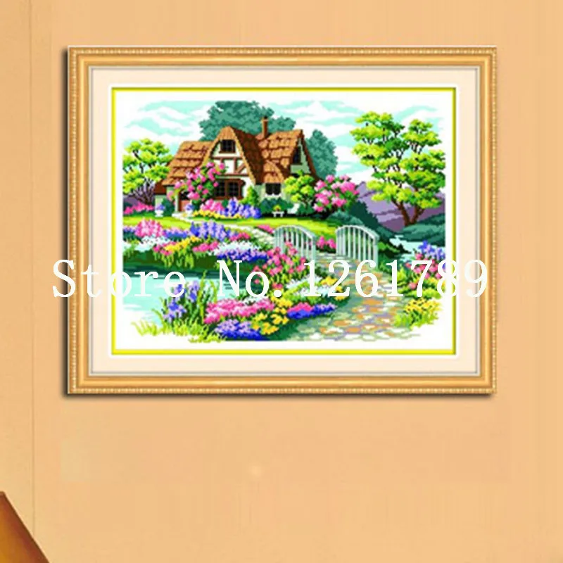 Оптовая продажа вышивка 100% Точная печать Набор для вышивки крестиком сделай сам