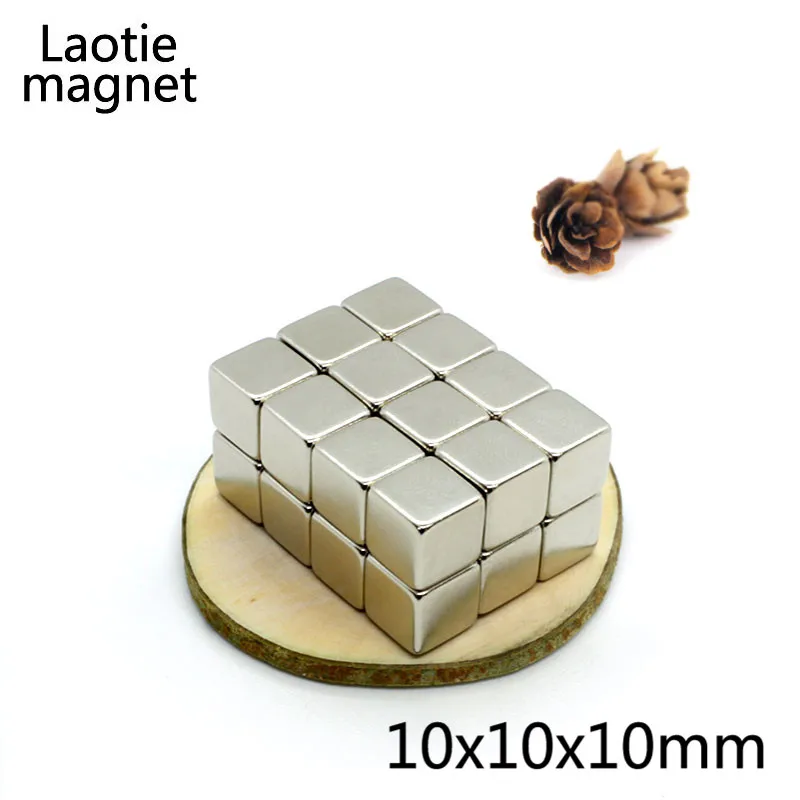 10 шт. 10x10x10 мм супер сильный редкоземельный постоянный магнит 10x10x10 мм N35 небольшой блок мощные магнитные неодимовые магниты