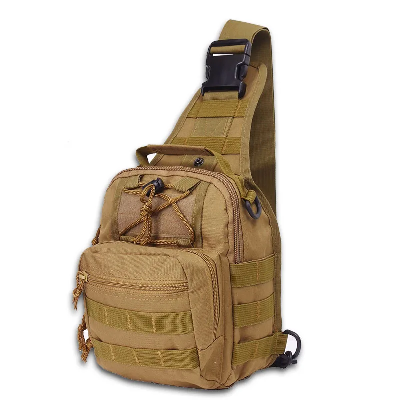 TAN Тактический Molle сумка на плечо рюкзак 600D Водонепроницаемая сумка милитари Чехол Держатель страйкбол спортивные сумки для кемпинга пешего туризма охоты - Цвет: TAN