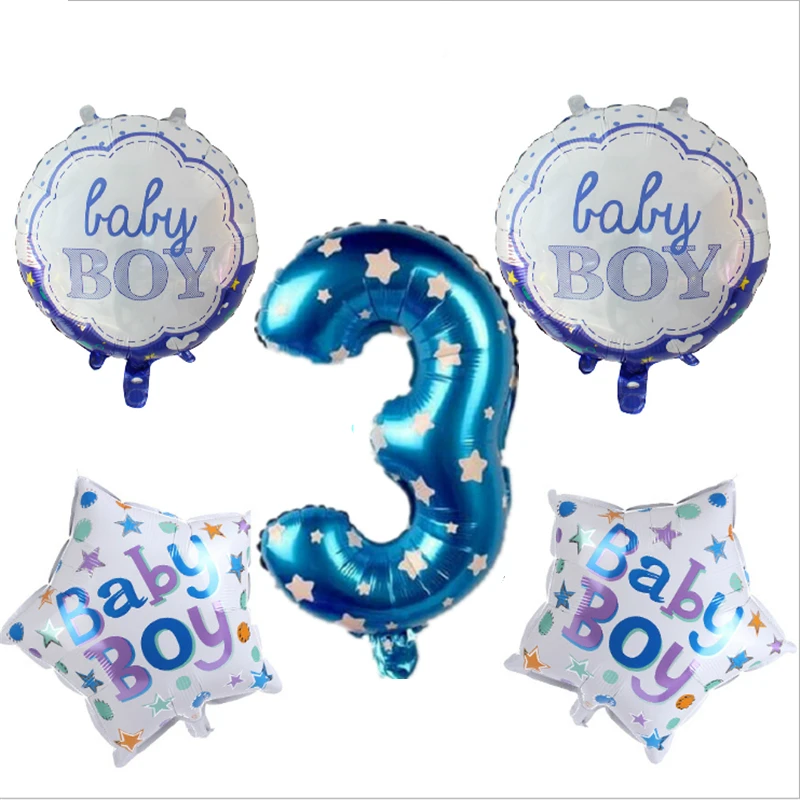 5 шт./компл. 32 дюймов комплект для вечеринки Baby Shower День рождения алюминиевый