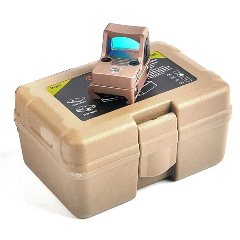 Тактический прицел RMR Reflex Red Dot Sight 3,25 MOA Dot Brightne Регулируемый 1х прицел с креплением 1913& Glock охотничий страйкбольный прицел - Цвет: Tan